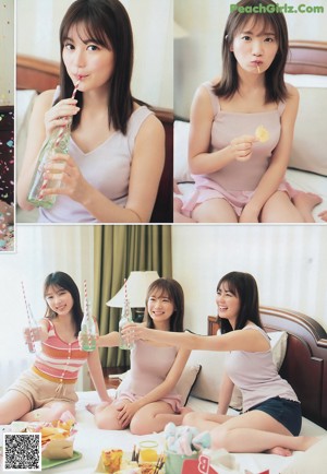 A group of young women posing for a magazine cover.