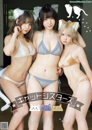 A woman in a cat costume is posing for a picture.