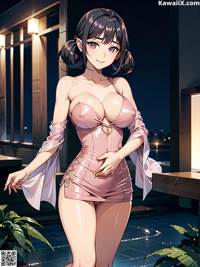 Hentai - 华彩繁花 Set 2 20230602 Part 1 No.8a89ec A woman in a pink dress standing next to a pool.